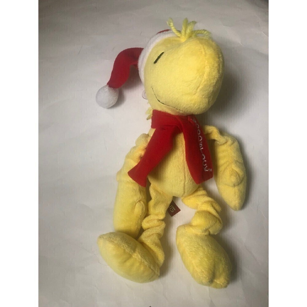 Peanuts Woodstock Plush with Red Santa Hat